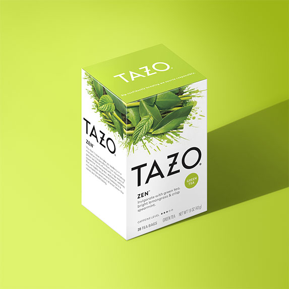 box of green zen tazo tea